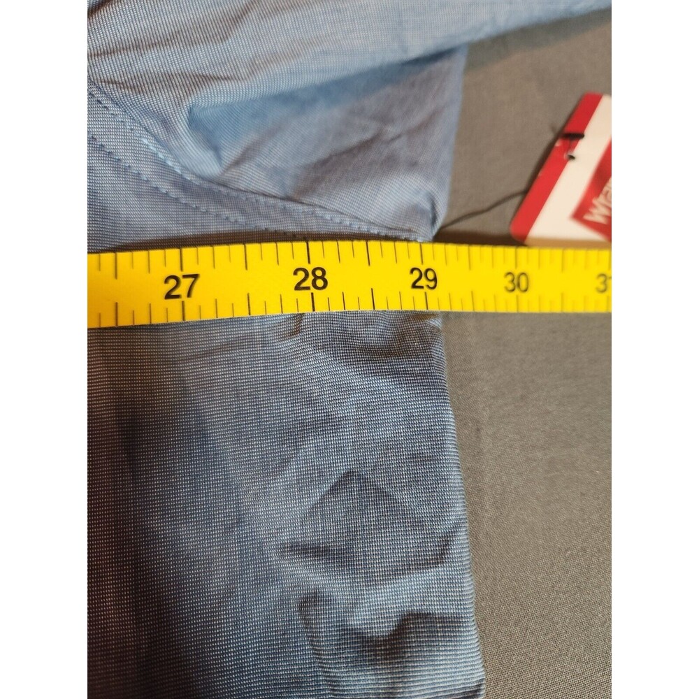 Wrangler Performance Classic Fit Blue Button Down Long Sleeve 3XL - Picture 4 of 5